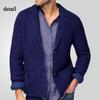 Men's Casual Shawl Collar Cardigan Sweaters with Pockets Knit Textured Long Sleeve Sweater Fall Winter Button Down Solid Cardigans Outwear for Men