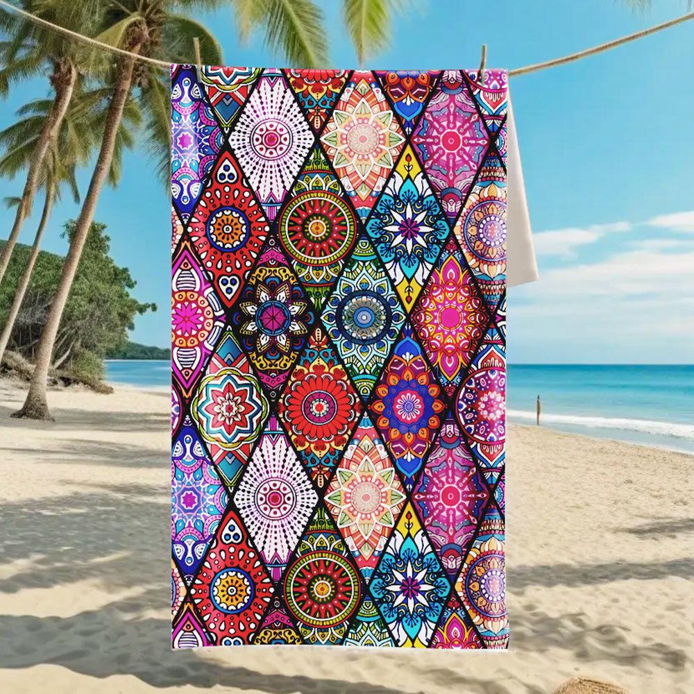 2026 Mermaid Tail Beach Towel Printed Towel Seaside Vacation Absorbent Beach Towel