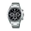 [Seiko Watch] SBTR013 Men's Watch, Battery Operated Quartz Chronograph, Date Calendar and 24 Hour Hand, Black Dial, Stainless Steel