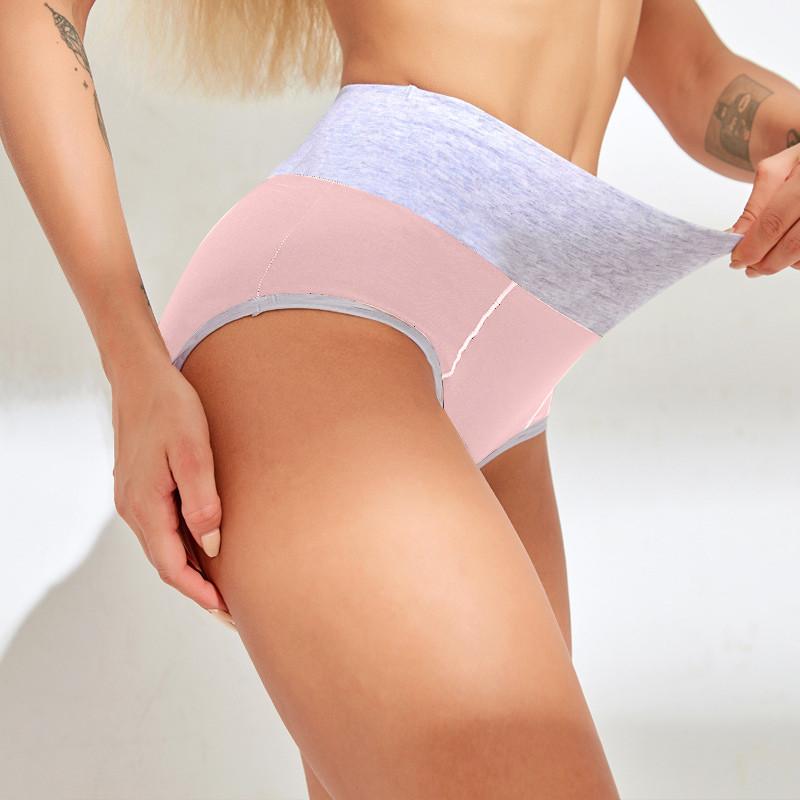 Women's High Waist Cotton Sexy  Sports Pull In Your Belly And Waist Panties
