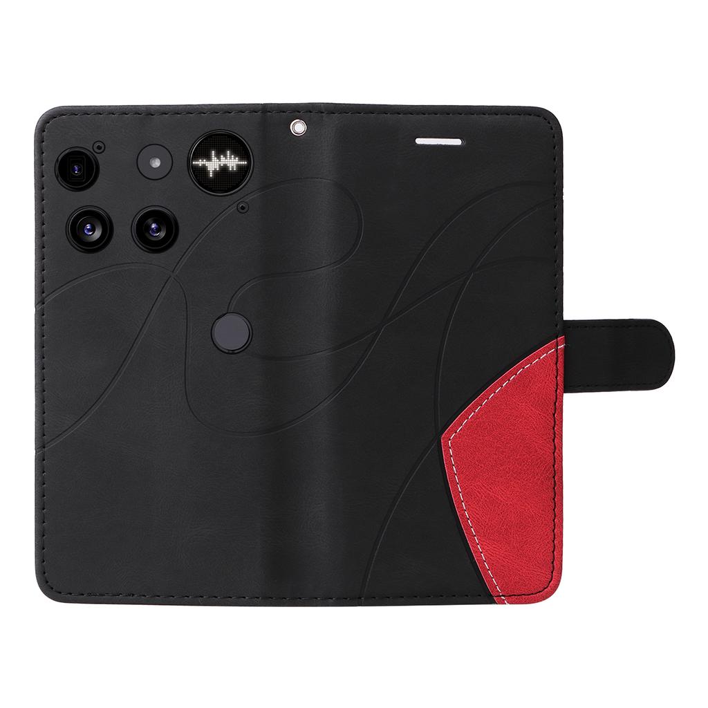 For Nothing Phone (3) 5G Leather Phone Case Stand Wallet with Bi-colour Splicing Design