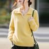 2026 Women's Autumn-Winter Wool Knit Polo Neck Slimming Long Sleeve Top