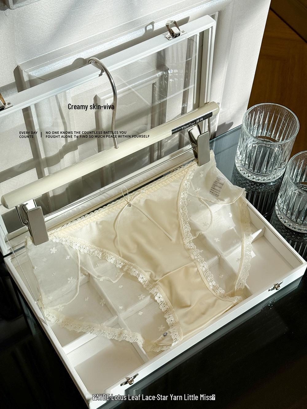 

Sweet & Alluring Lace Panties - Comfortable, Pure, Sexy, Antibacterial Modal Mesh Design for Women. XL (recommended 120-160 lbs)