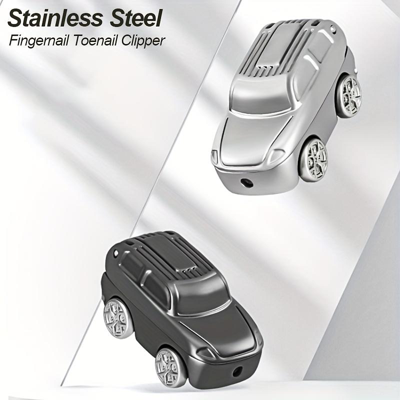 Ultra Scharfer Nagelknipser mit Feile - Spritzwassergeschützt, Ergonomisches Design für Finger- und Zehennägel, Perfekt für Reisen, Edelstahl, Kompakt & Modern