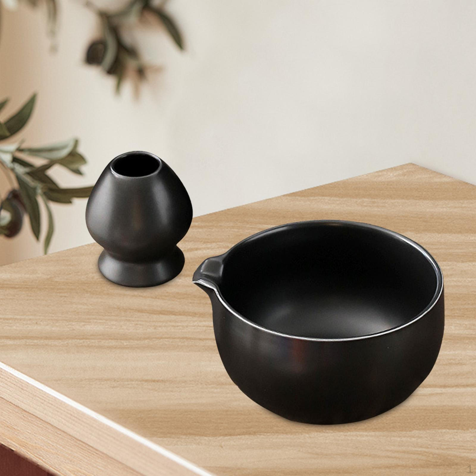 

Держатель для венчика Matcha Bowl, 480 мл, Ceremony Chasen для обеда, для начинающих, для семьи, чёрный