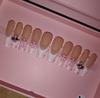Thick and Hard Artificial Fingernails Square and Long Manicure False Nails with Glue Stickers  Press on Nails