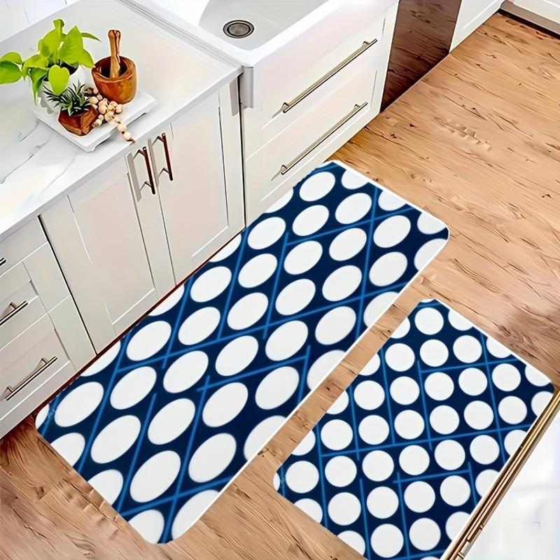 1PC Concentric circles Pattern Kitchen Rug Non-Slip Door Mat Pop design Bathroom Rug Bath Mat Carpet for Home Sink Laundry Decor