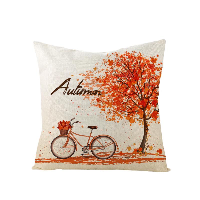 Thanksgiving Pillow Cover Maple Leaf Sunflower Polyester Cushion Cover Sofa Cushion Home Furnishings