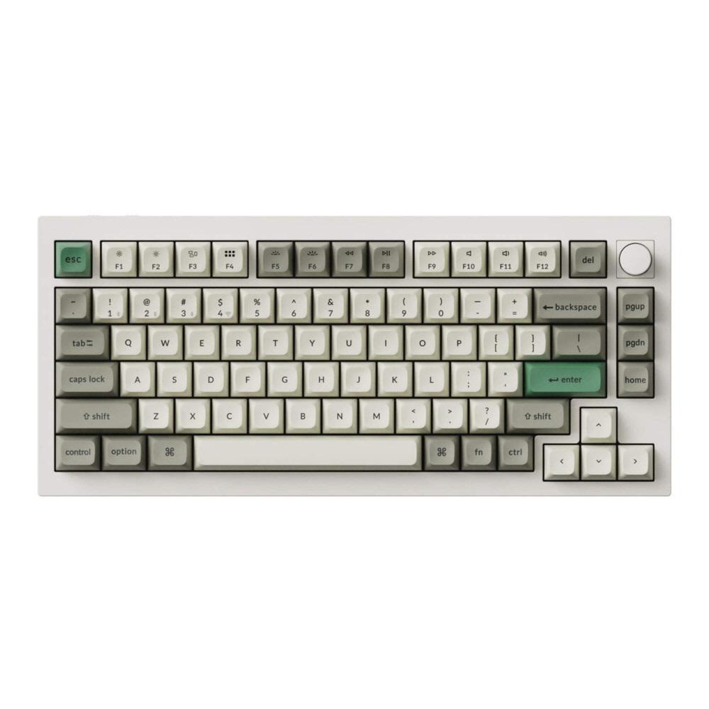 Keychron Q1 Max QMK/VIA Wireless Custom Mechanical Keyboard Fully Assembled Knob (Side-Printed Keycaps) / Carbon Black / Gateron Jupiter Brown