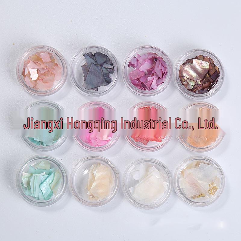

Luxury Ultra-Thin Natural Shell Nail Art Patches - Large Pieces for DIY Styling, Trending Internet Celebrity Design