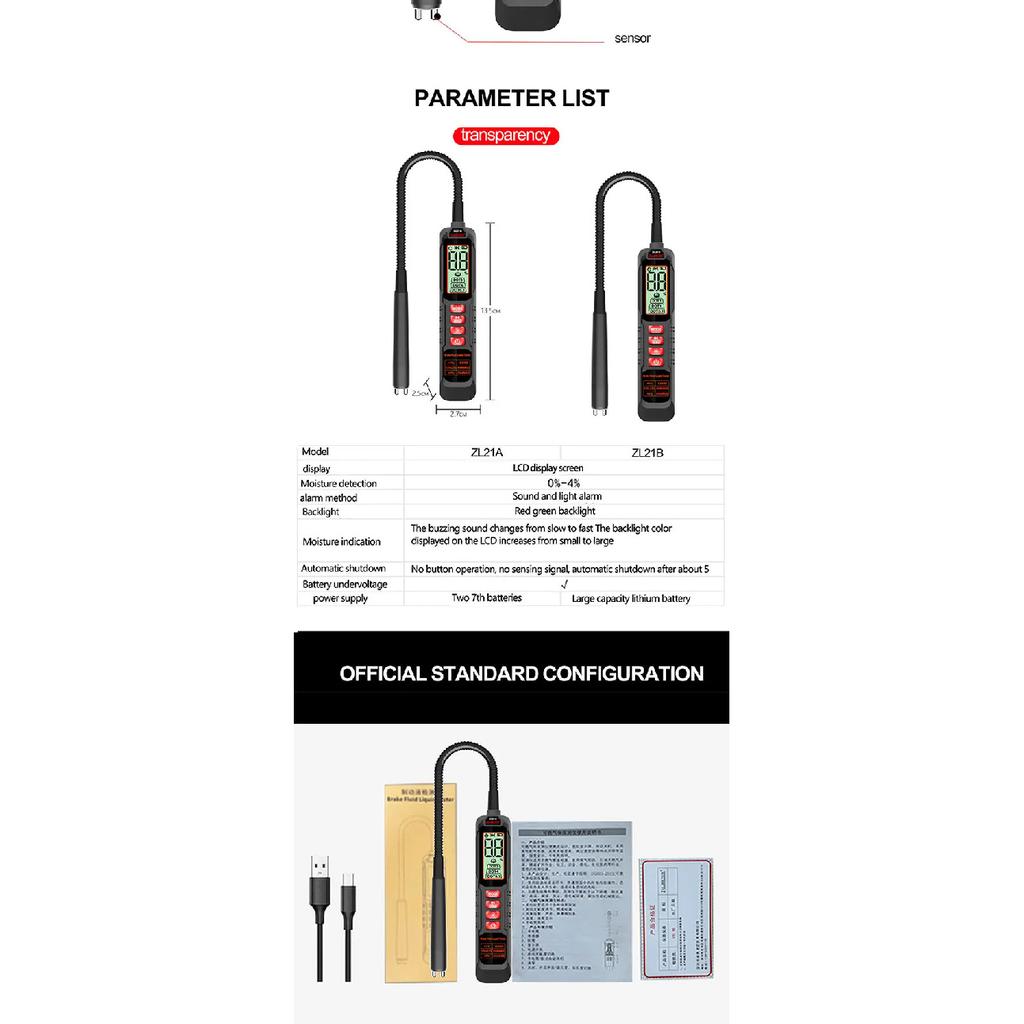 Auto Car Brake Fluid Liquid Tester Pen With 5 LED Car Auto Vehicle Tools Diagnostic Tools Mini Brake Fluid Tester For DOT3/DOT4