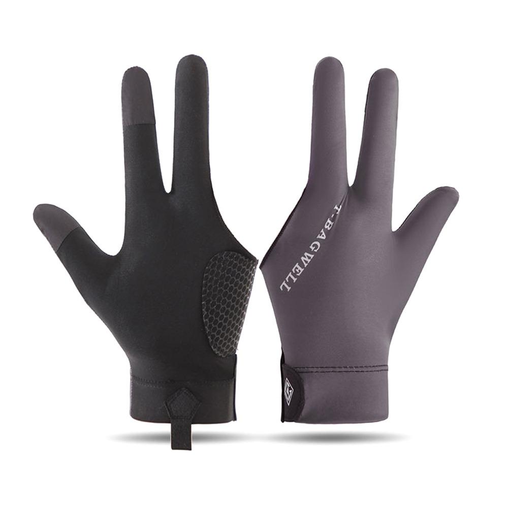 

Elastic Three Fingers Glove Left Hand Billiard Training Gloves Fitness Accessories серый