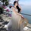 Bridal Wedding Robe, Fairy-Style Suspender Dress, Korean-Style Travel Photography Light Wedding Dress, Engagement Dress