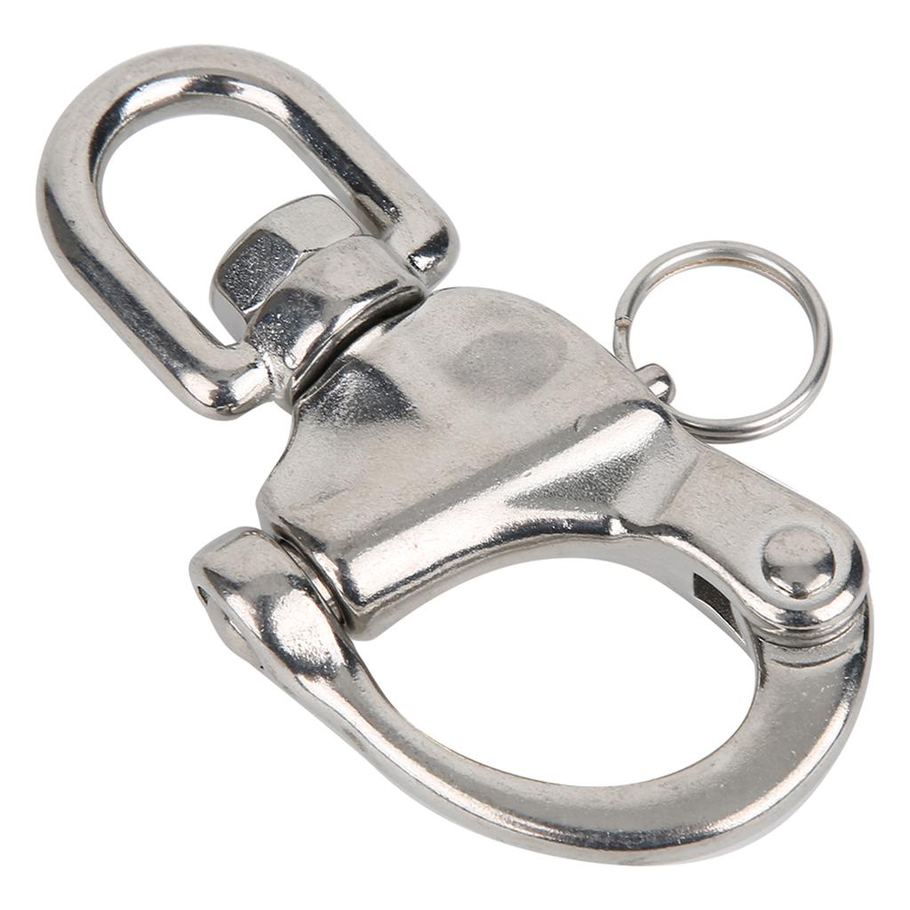 Mountaineering Rock Climbing Shackle 316 Stainless Steel Rotation Quick Connect Snap Hook12x70mm