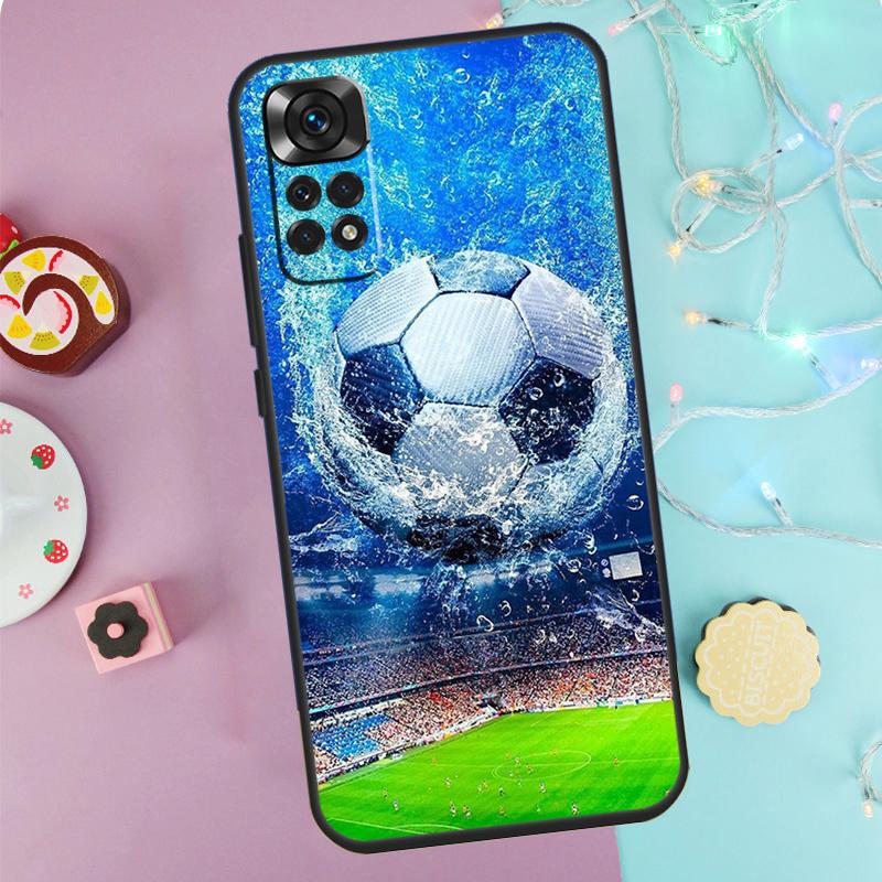 Football Case For Xiaomi Redmi Note 9 10 11 12 13 14 Pro 9S 10S 11S 12S Redmi 14C 10C 12C 13C Cover
