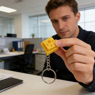 1/2/3/5 szt. Drukowany 3D Ser Fidget Brelok Odstresowujący Serowa Klawiatura Przycisk Dekompresyjny Kliker Sensoryczna Fidget Zabawka Wisząca Dekoracja