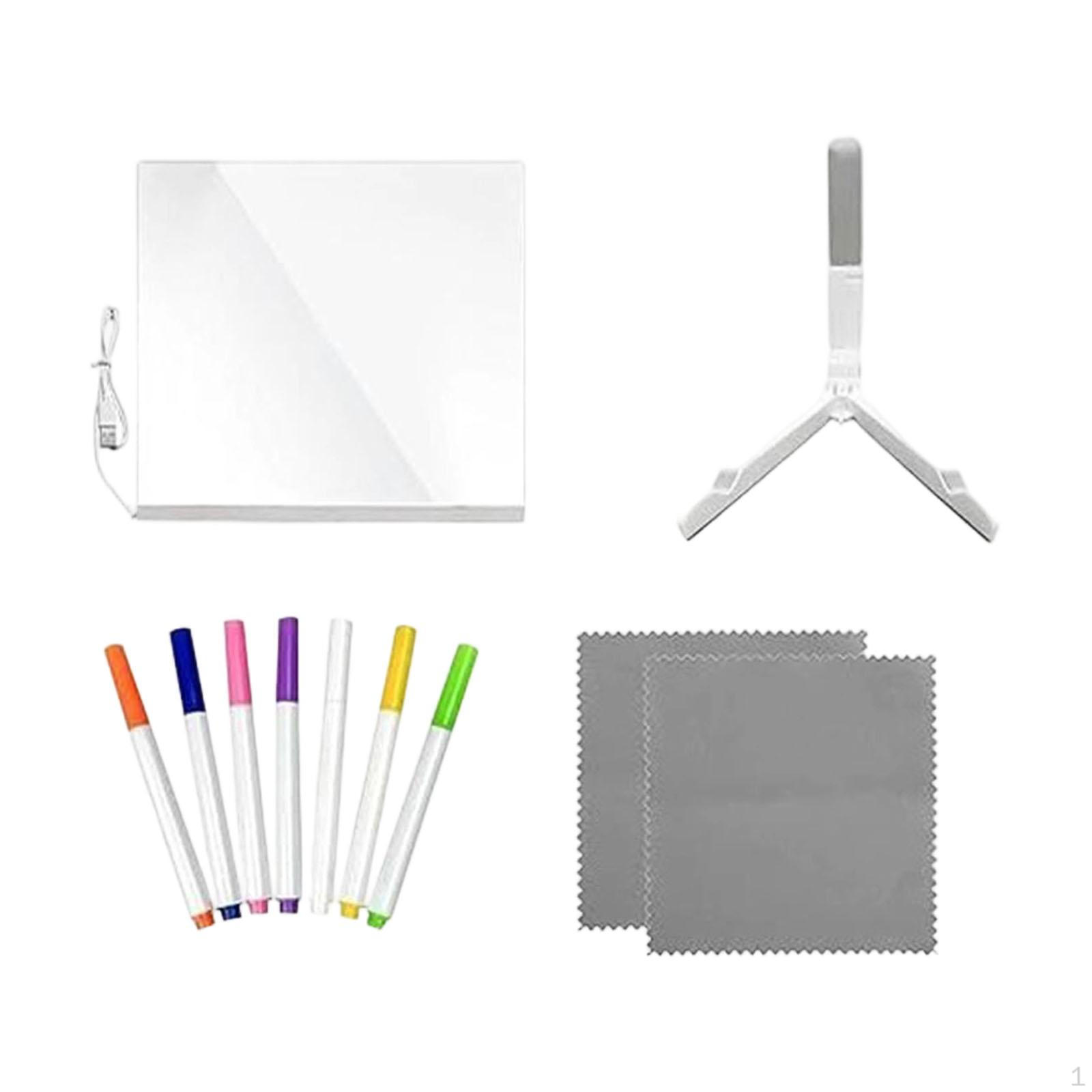 

-up Whiteboard with 7 Markers, Dry-erase Acrylic Board, Ideal for The Office, Bedroom, Shops And 15cmx15cm