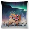 Cute Cartoon Animal Kitten Fantasy Elk Beautiful Girl Forest Shining Star Cushion Cover Sofa Pillow
