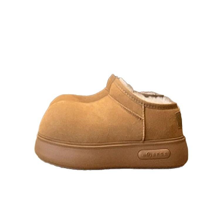 Foot snow boots thick-soled casual velvet boots are not tired of winter women's versatile bag head winter new