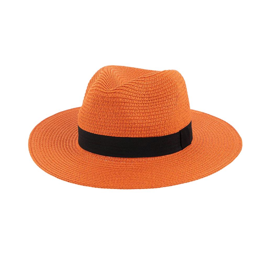 Cappello di Paglia Estivo Parasole per Uomo e Donna alla Moda Protezione Solare Paglia Panama Versatile da Esterno Spiaggia Cappello Jazz