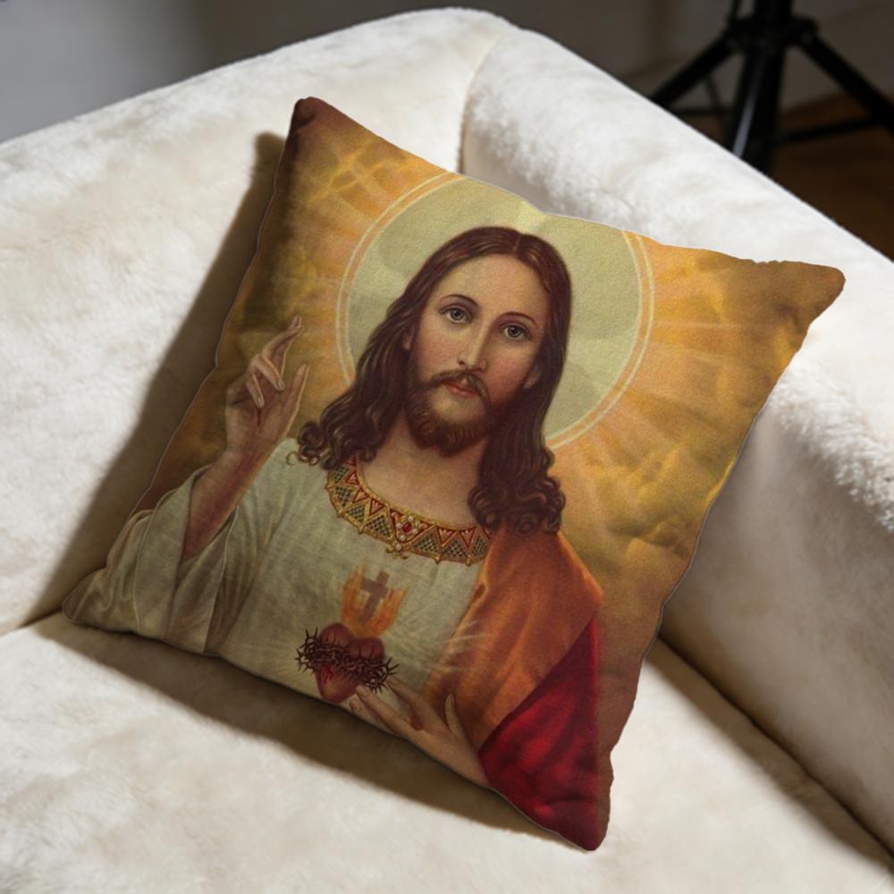 Sacred Aesthetic Art Cushion Cover Soft Decorative Pillow Case Suitable for Bedroom Sofa Car Travel Use