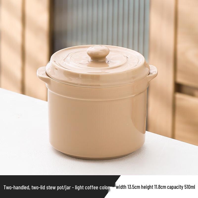 Zhishi Ceramic Double Boiler Stew Pot