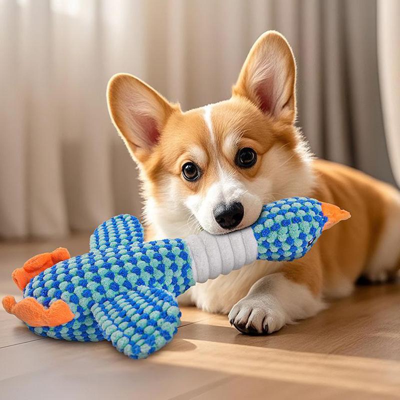 Pet Vocalizing Wild Goose Toy Dog Chewable Teething Stick Boredom Relieving Plush Doll Small Dog Universal Product