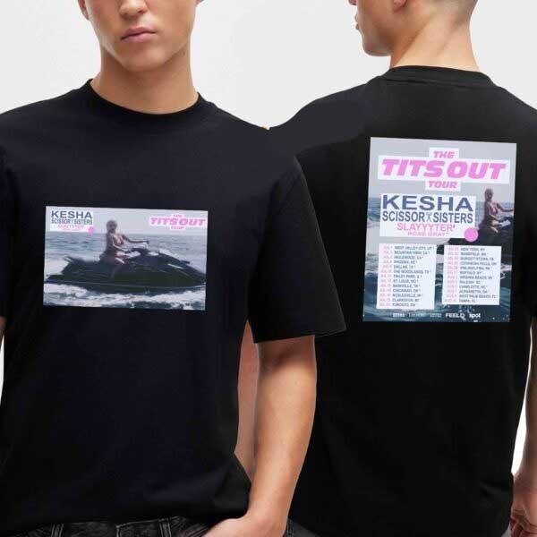 Kesha The Tits Out Tour Dates 2026 Party Naked Scissor S Slayer R Gray T-shirt