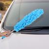 Household Soft Flexible Duster Dust Cleaner Stainless Steel Telescoping Extension Pole Sky Blue