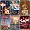 Benvenuti a Las Vegas Targa in metallo Targhe in latta Decorazione vintage Nevada Casino Poster in metallo Decorazione artistica da parete
