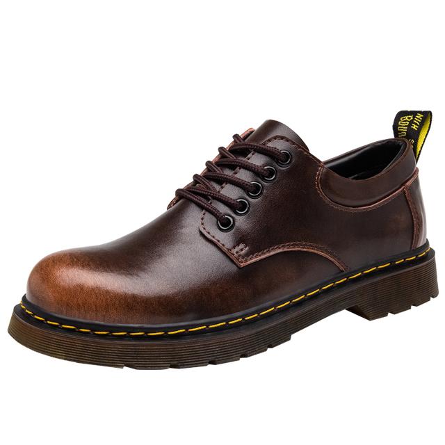 Mens Luxury Casual Genuine Leather High-quality Leisure Tooling Shoes Comfortable Inside Handmade Trend Fashion Shoes Size