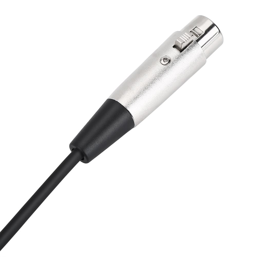 33cm Metal XLR3M to Dual XLR3F Microphone Lighting Tuning Console Cable