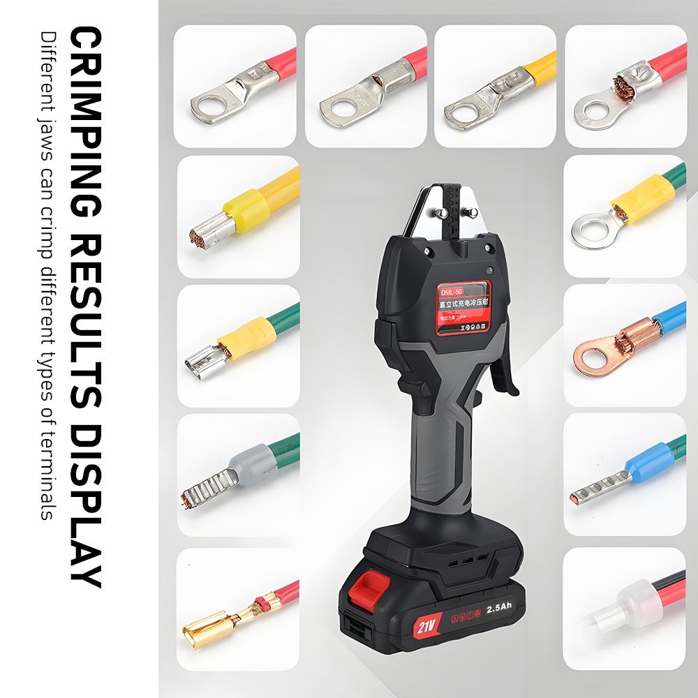 Electric Hydraulic Pliers Vertical Rechargeable Cold Press Pliers Lithium Voltage Line Pliers Wire Terminals Crimping Tool