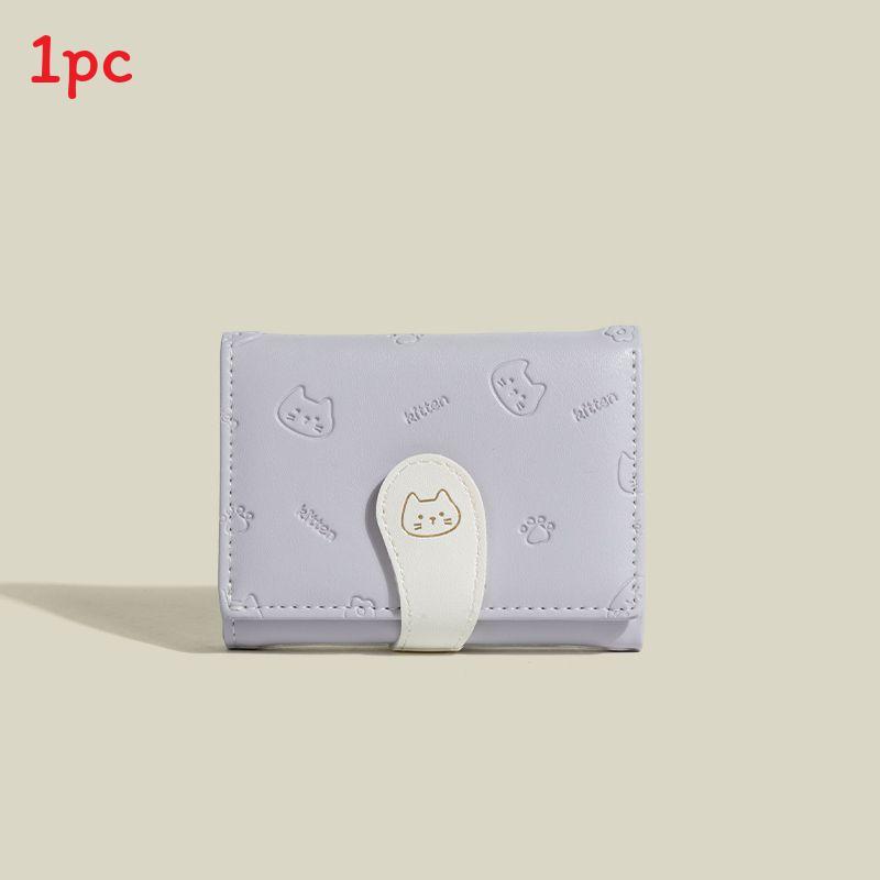 Pharaoh Egypt Cat Cartoon Short Wallet With Multiple Card Slots For Daily Use