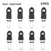 8pcs Replacement Zipper Head Tool-free Removable Zipper Puller for Luggage Schoolbag End Fit Rope Tag Clothing Zip Fixer Broken