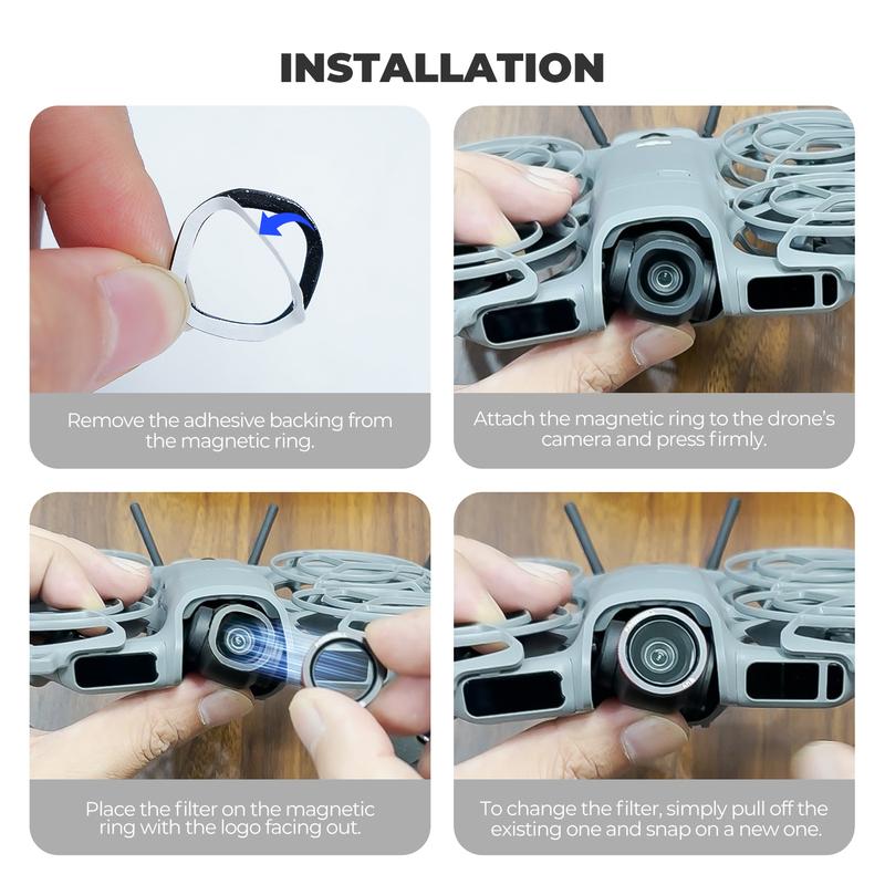 Freewell Zestaw 3 Filtrów Magnetycznych Kompatybilność Drony DJI Neo 2 ND, UV, CPL, ND/PL, Glow Mist 1/4 Akcesoria Fotograficzne