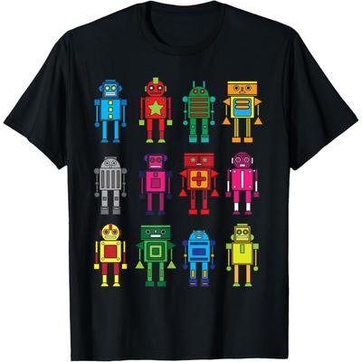 Camiseta Divertida de Robot Camiseta de Tecnología Robótica