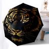 1pc Tiger Face Design Outdoor Umbrella - Automatic Opening/Closing, Portable 3-Fold Design, 8-Rib Iron Frame, Perfect Gift for Fans and Travelers.L013