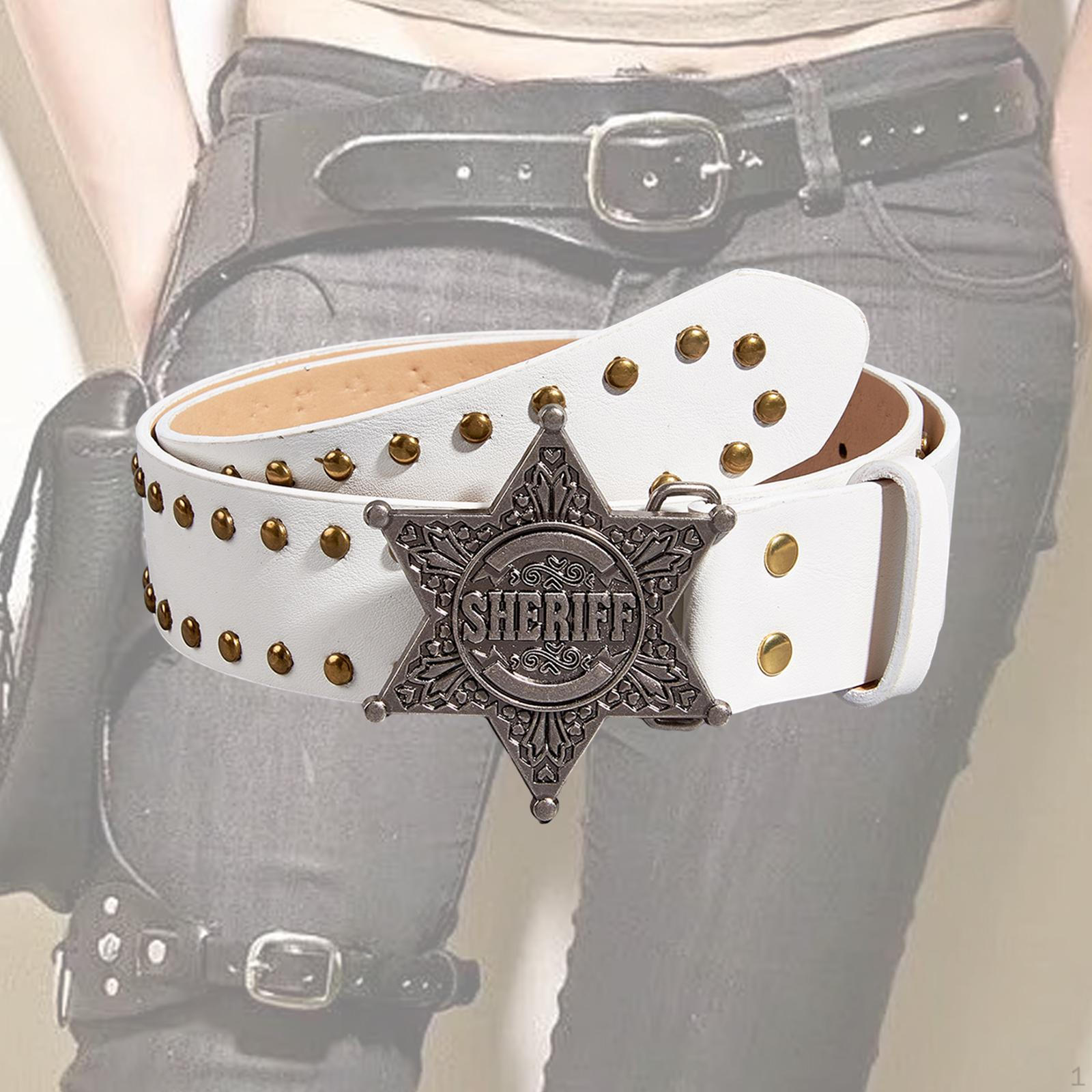 Женский ремень из искусственной кожи с пряжкой — фото 9