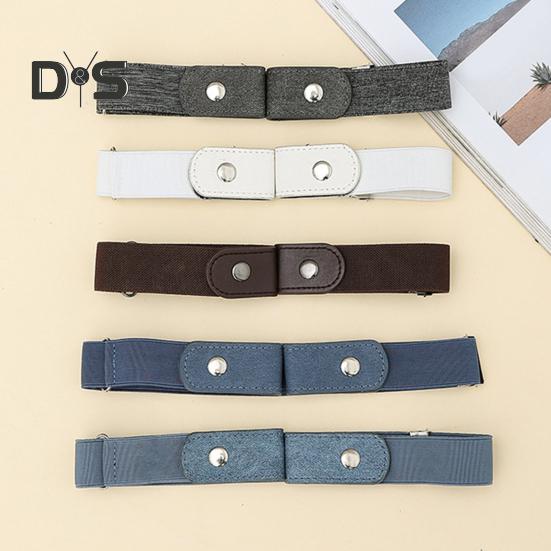 Lazy Belt Comfortable Elastic Design Faux Leather Waistband Adjustable Fit Invisible Jeans Belt Daily Wear