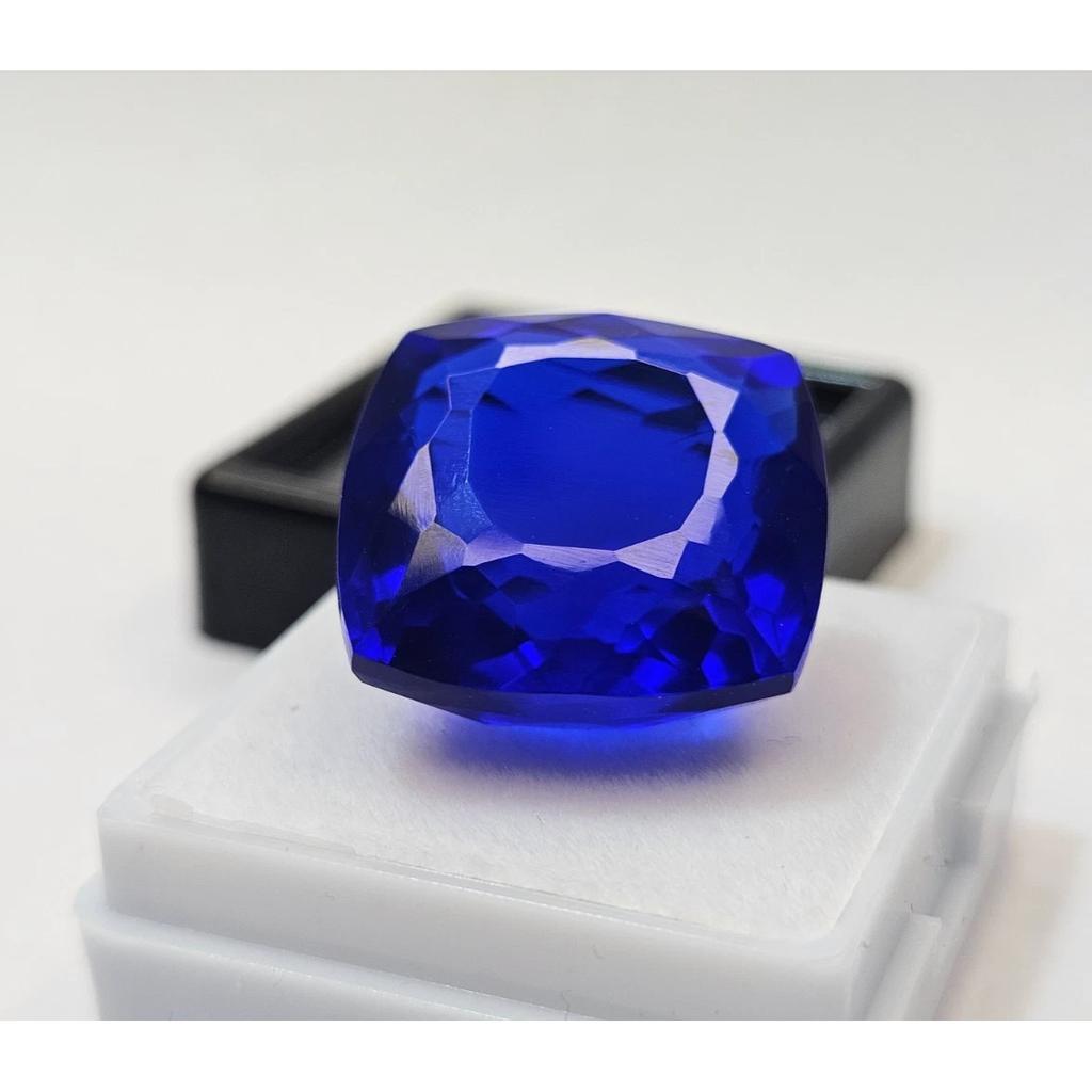 Stunning Blue Sapphire Cushion Cut 25-26 Ct Certified Loose Gemstone