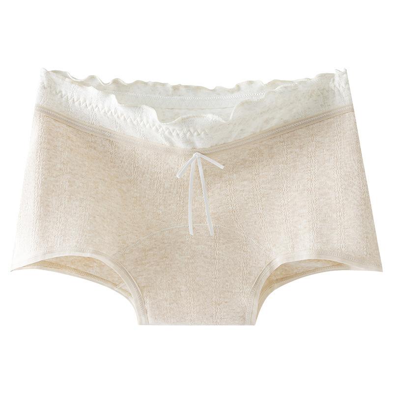 

Женские весенне-осенние хлопковые антибактериальные трусы с удлиненной ластовицей, гипоаллергенные, закрывающие бедра и талию XXL телесный