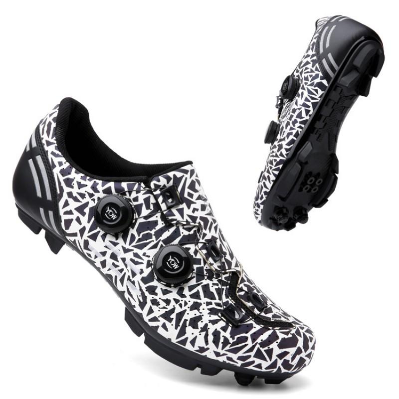 Scarpe da Ciclismo Strada Mountain Bike Compatibili Tacchette a Blocco Traspiranti Unisex Bici