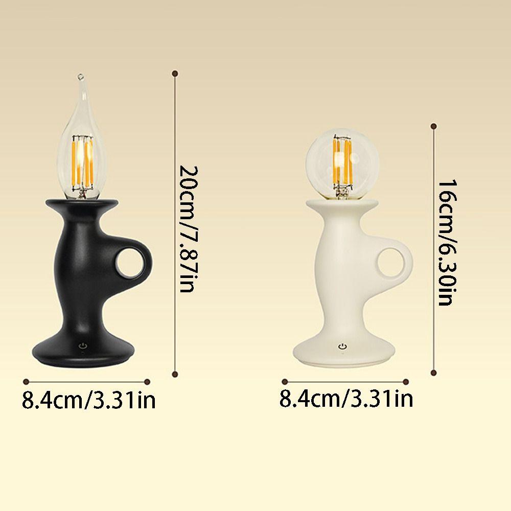 Romantic Retro Table Lamp Dimmable LED Atmosphere Lamp Candle Shape Light  Study