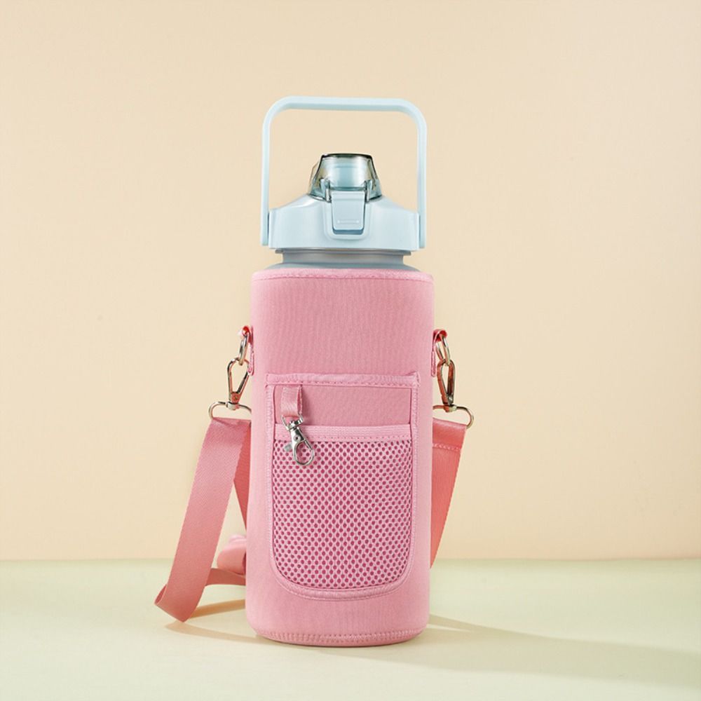 Neoprene Sport Water Bottle Cover Adjustable Shoulder Strap Tumbler Holder Bag  Tumbler