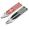 1 Pair Metal TURBO Turbocharged Car Sticker Logo Emblem Badge Decals Car Styling DIY Decoration Accessories for Frod Bmw Ford MD2