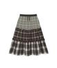 SUNLOVETOUR W Frill Flannel Long Skirt Green