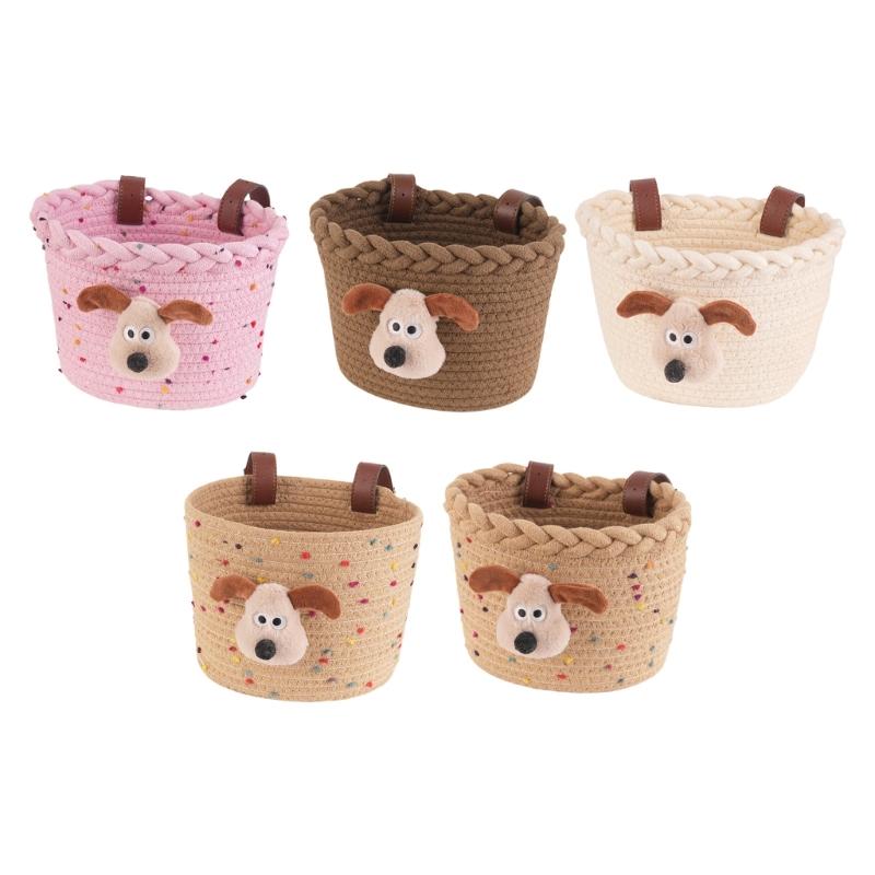 Kids Bike Basket Front Decoration Child Scooters Front Storage Panniers Basket for Mountain Cycling and Playtimes
