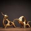 Decoration Home Statue Creatively Model Crafts Animal Bull Sculpture Figurine Collectable Souvenirs Cabinet Supply
