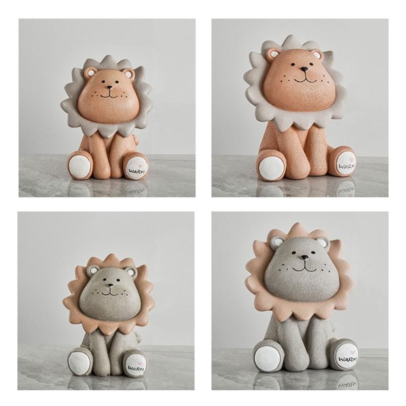 Cartoon Lion Piggy Banks Kid Children Money Box for Living Room Home Decorations
